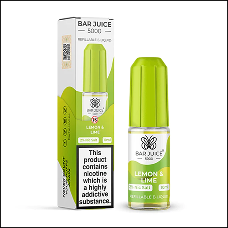 Bar Juice 5000 - Lemon & Lime Nic Salt E-Liquid - 10ml - 10mg